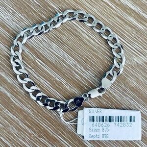 Nordstrom real silver chain link bracelet. 925. 8.5 inches long. New with tags